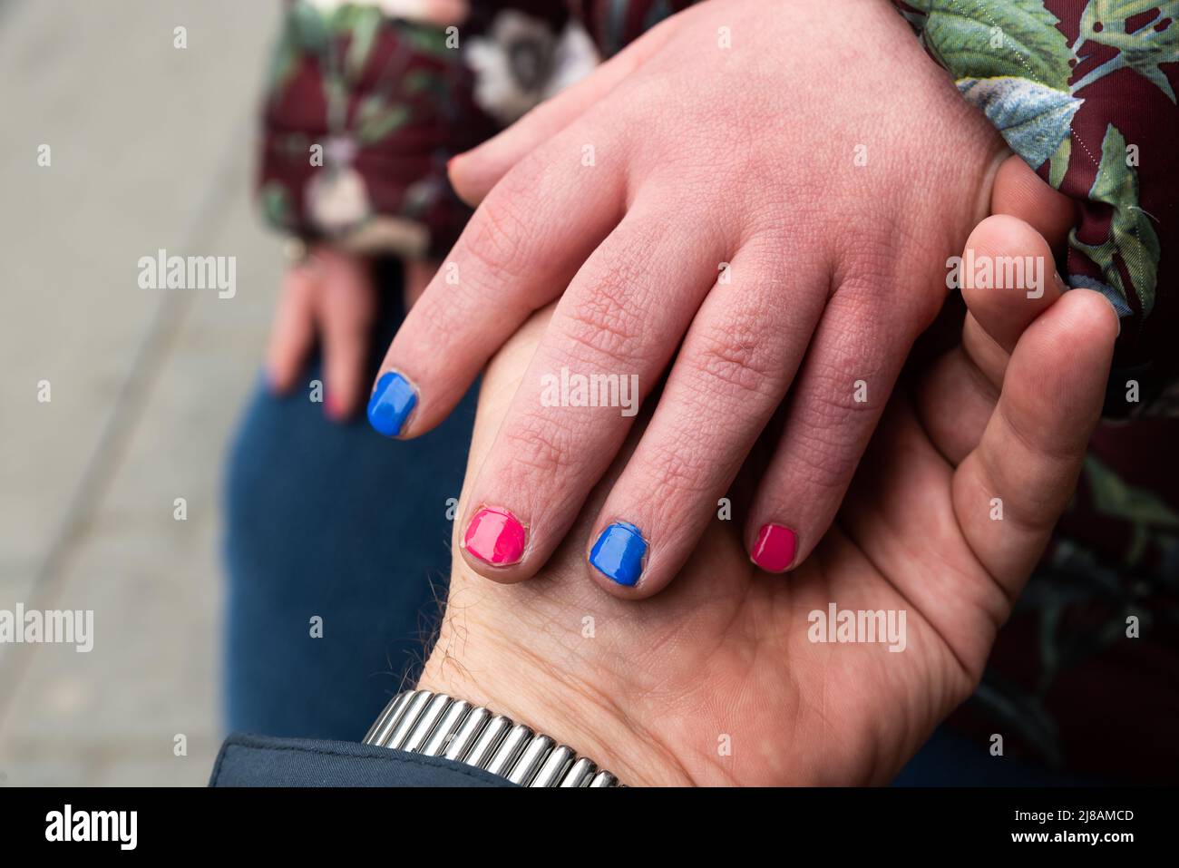 Nails painted hand close up beauty hi-res stock photography and images -  Alamy