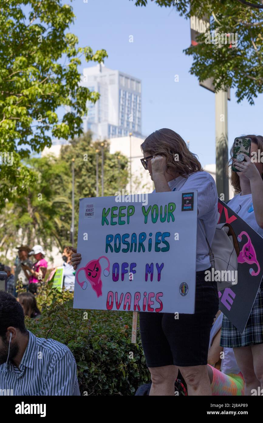 Bans Off Our Bodies abortion rights rally in downtown Los Angeles on ...