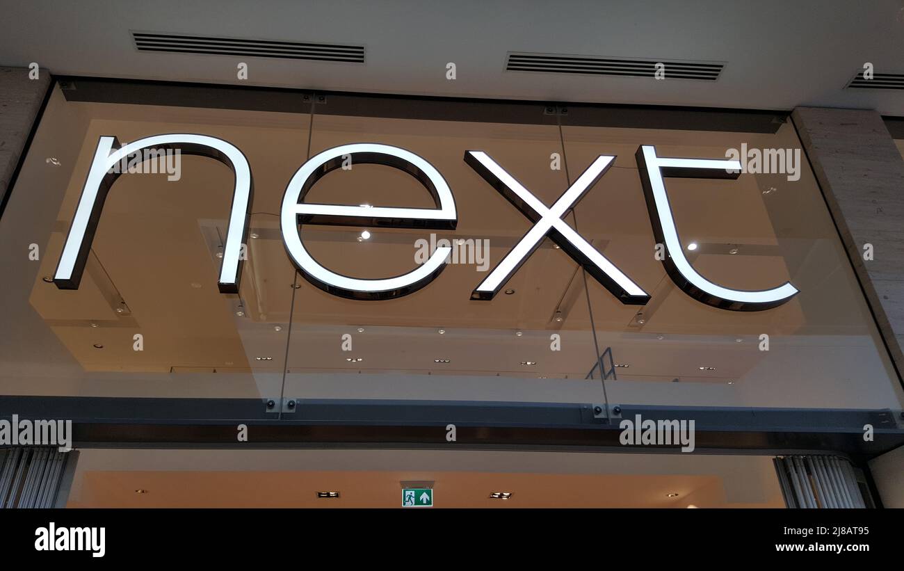 Next Clothing Shop Sign Stock Photo Alamy