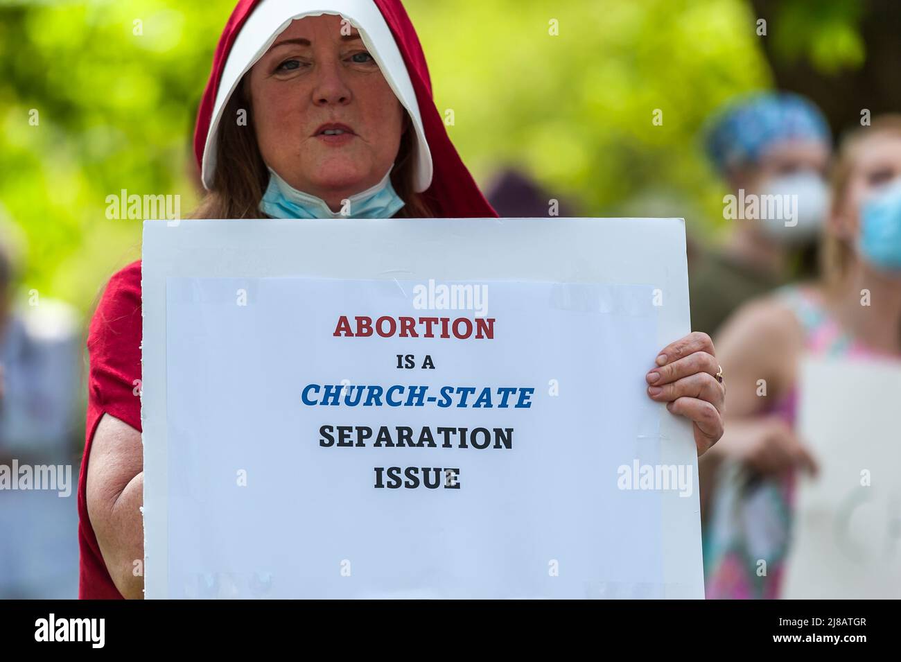 Abortion Rights Rally, Concord for Choice, May 14, 2022. Concord, Massachusetts Stock Photo