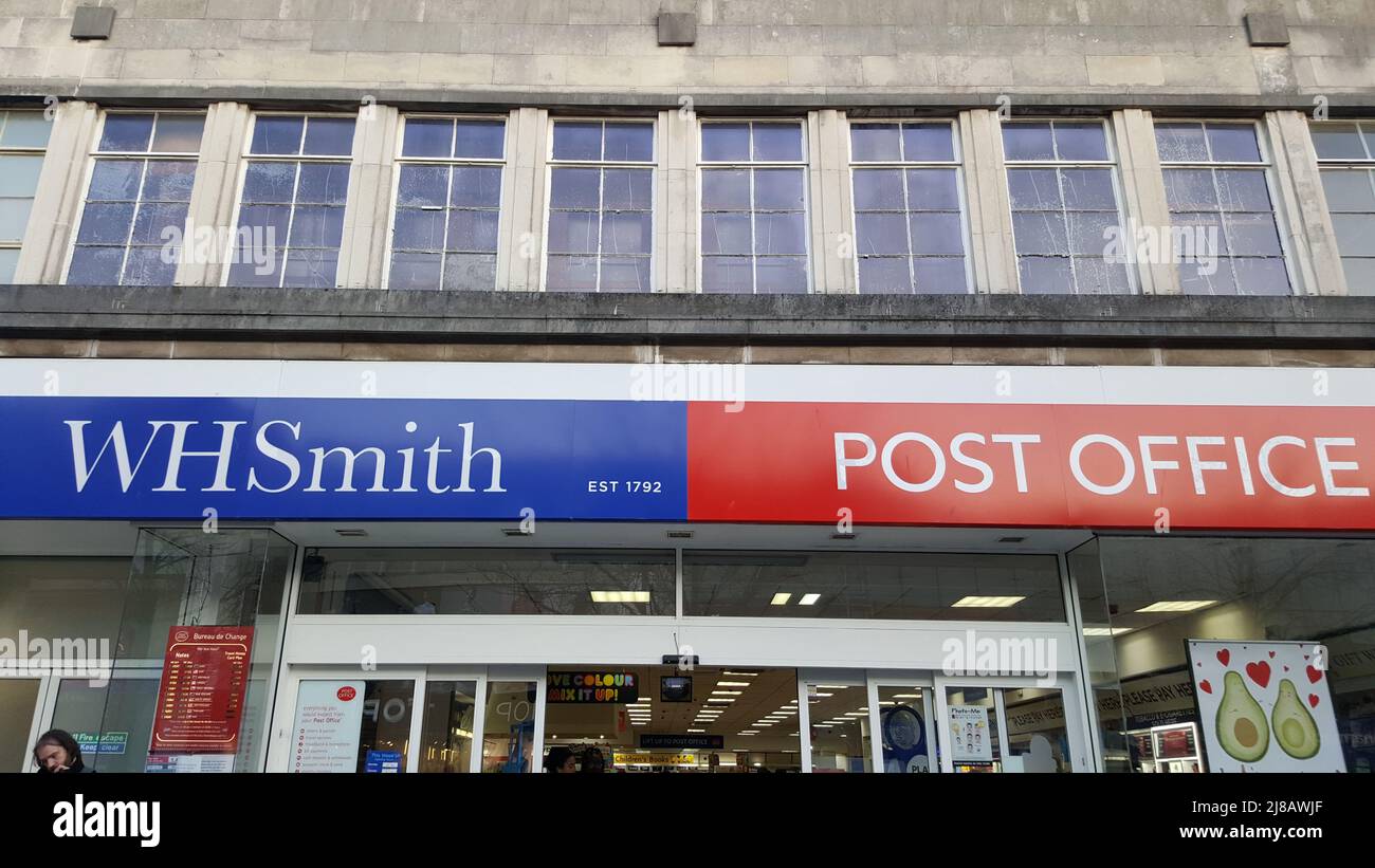 WHSmith Shop And Post Office Shop Sign Stock Photo Alamy