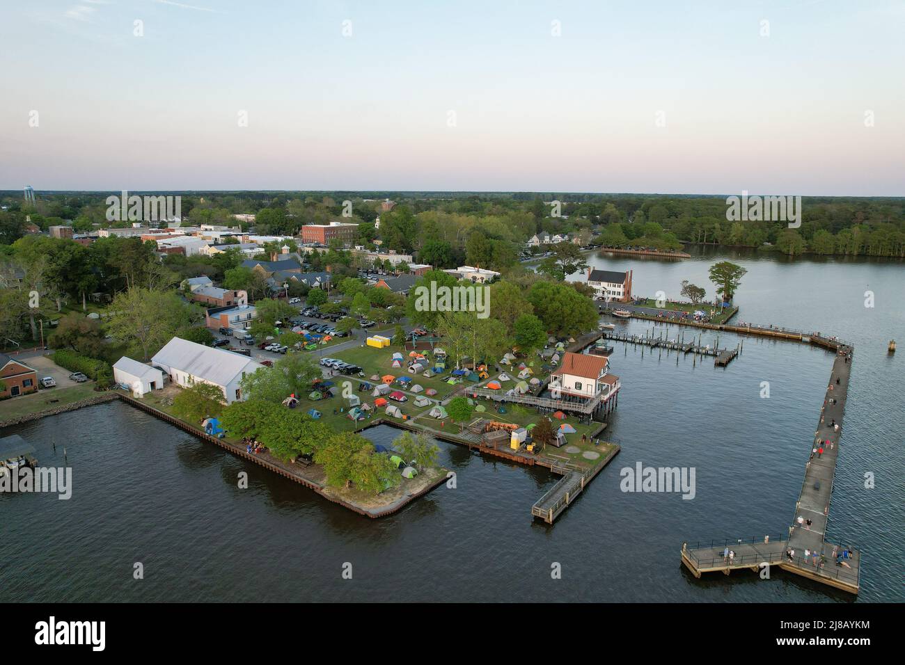 Drone Photos Of The Waterfront at Edenton Stock Photo Alamy
