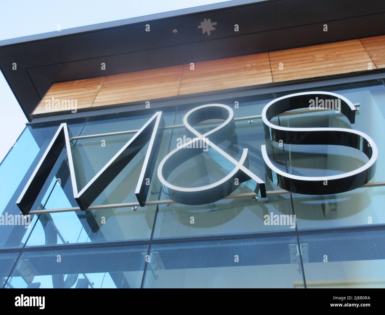 M&S Retail Shop Sign Stock Photo
