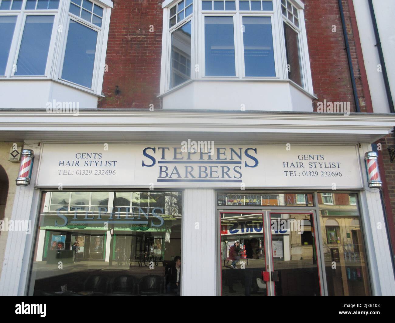Stephens Barbers Shop Sign Stock Photo Alamy