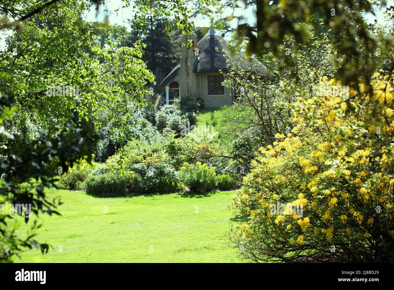 British Landscaped Gardens through the seasons Swiss Garden at Shuttleworth, Biggleswade, UK