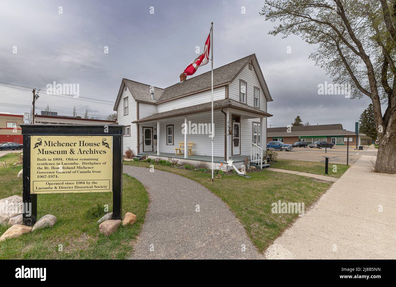 Alberta, Canada May 13, 2022 Exterior view of the Historic