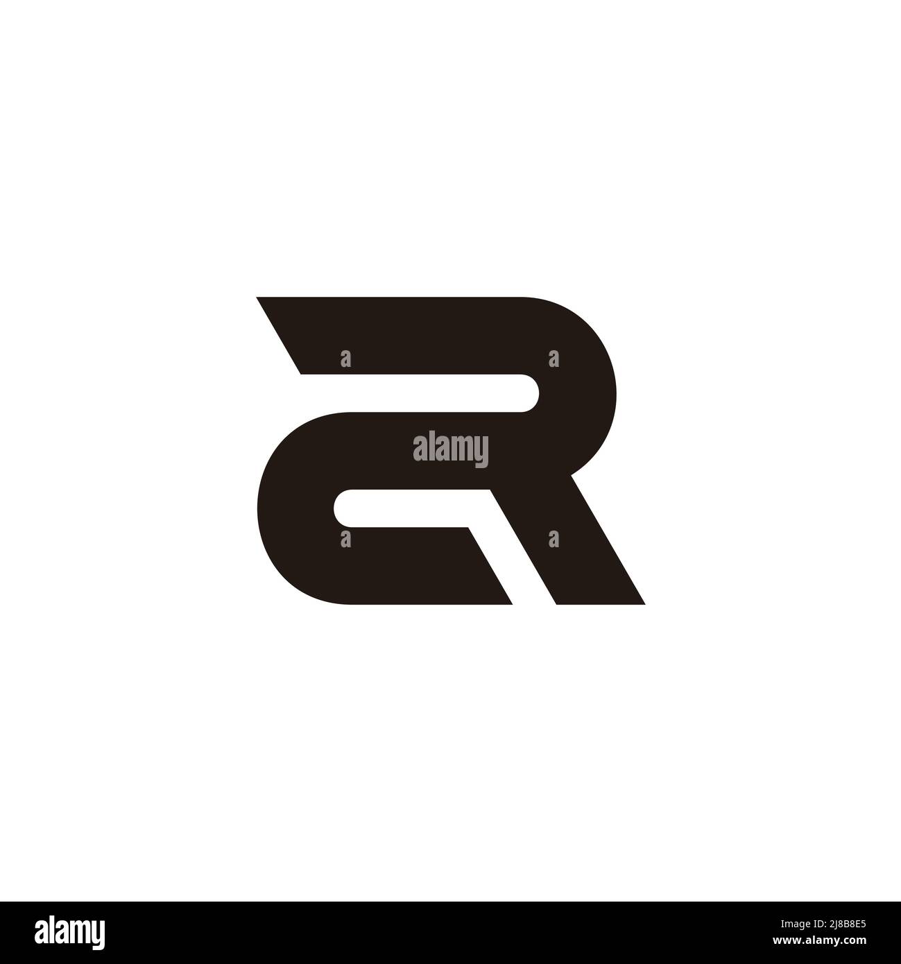 letter 2r r2 abstract geometric line logo vector Stock Vector Image ...