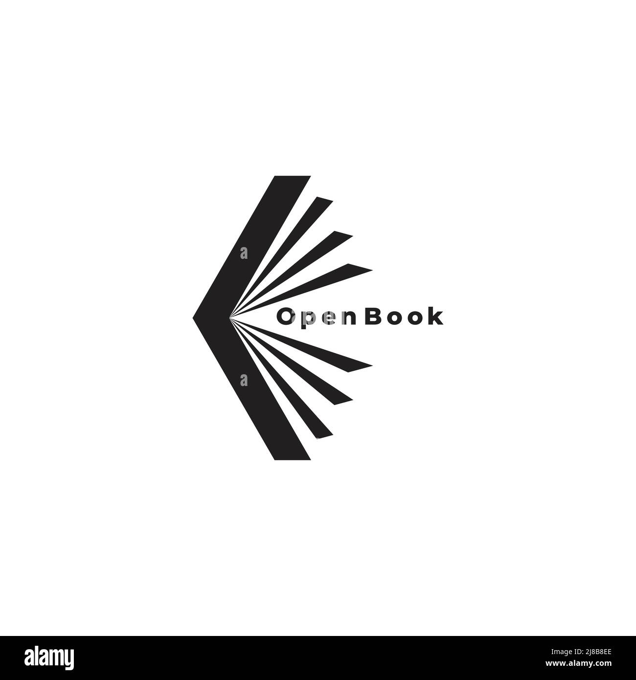 letter k open book motion modern education logo vector Stock Vector