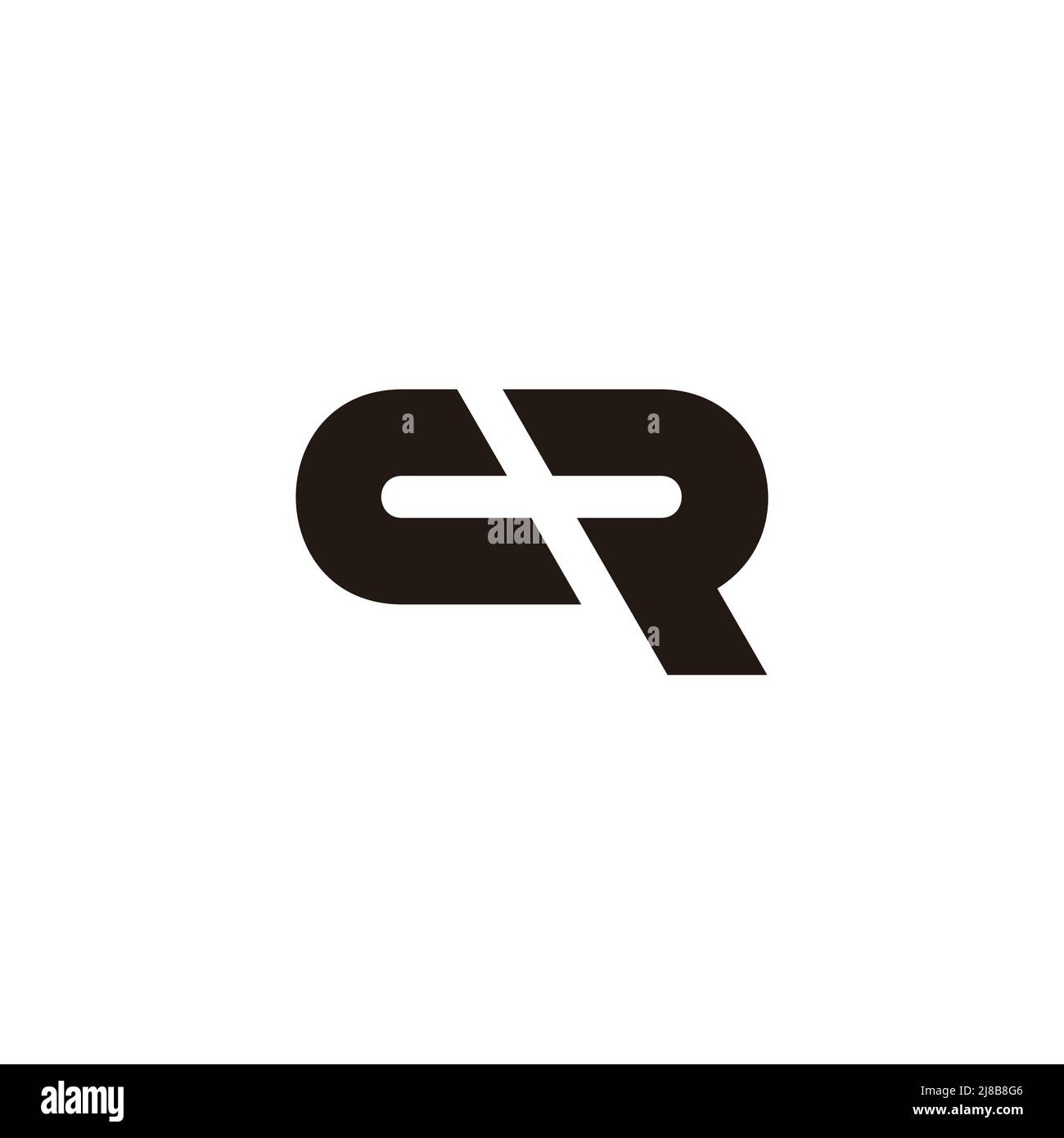 letter cp slice shape geometric simple logo vector Stock Vector