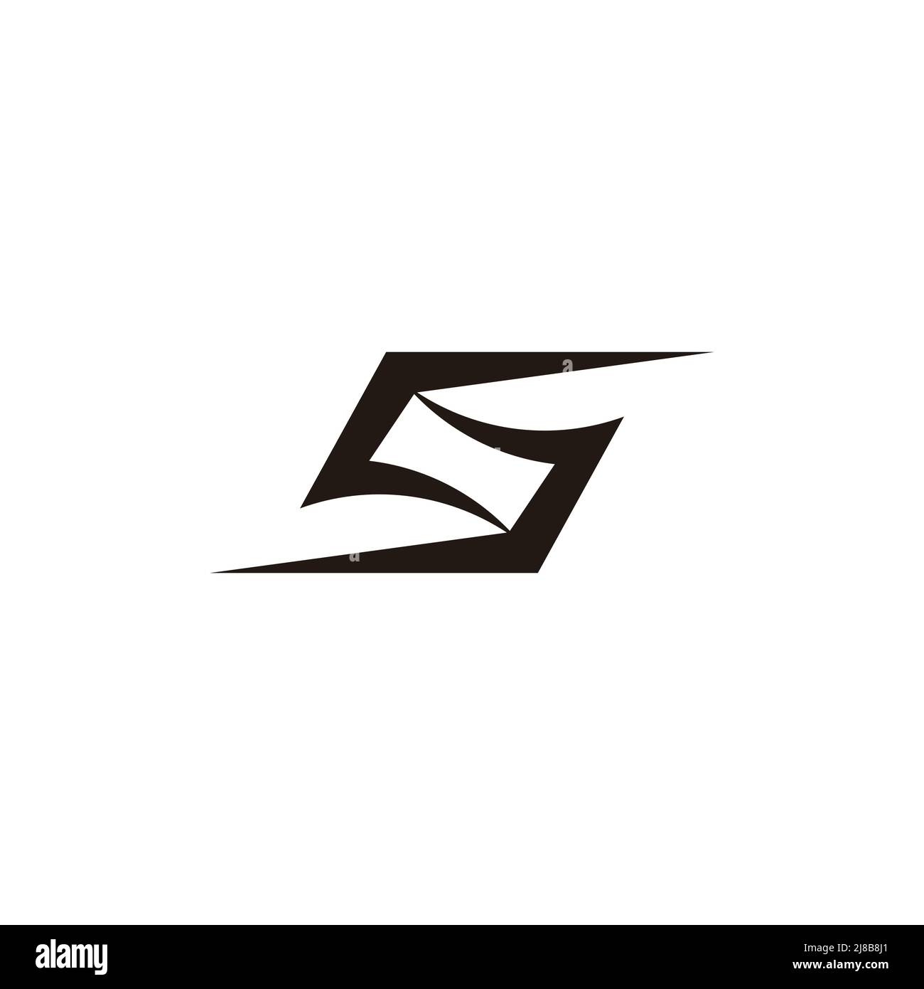 letter s linked boomerang abstract logo vector Stock Vector