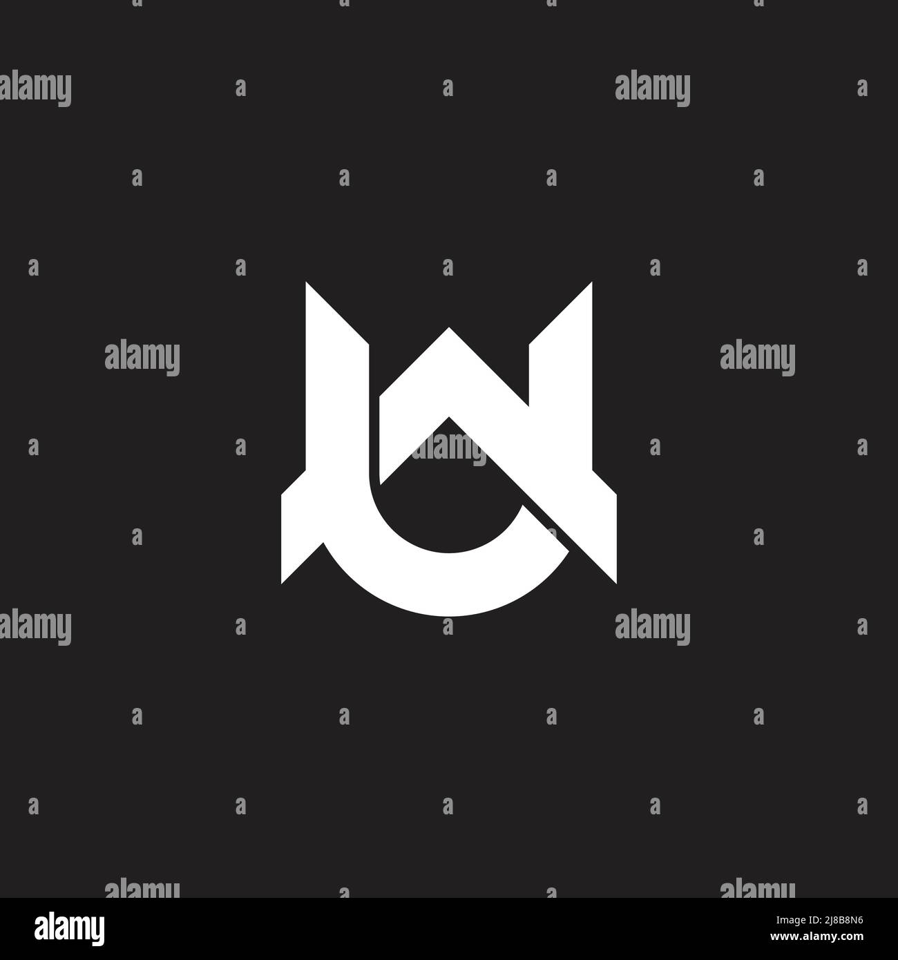 letter u overlapping arrow up 3d flat logo vector Stock Vector