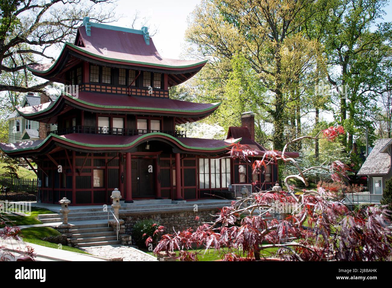 Pagoda House in Forest Glen, MD Stock Photo