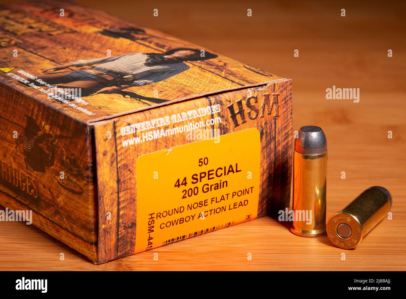 .44 Special HSM Cowboy Action Ammo Stock Photo