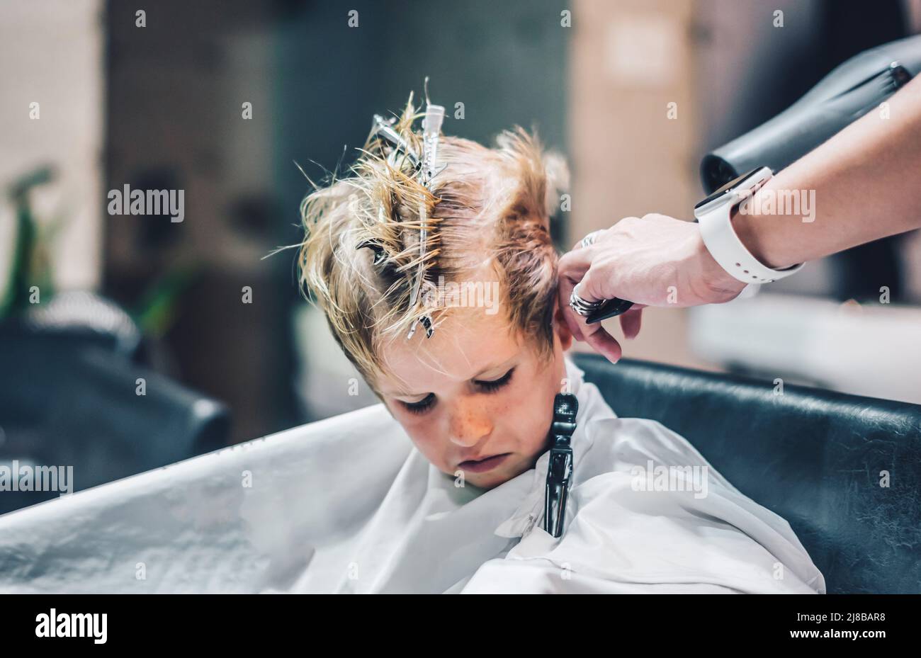 T-Shirt Garçon Barber Shop white - Enfant