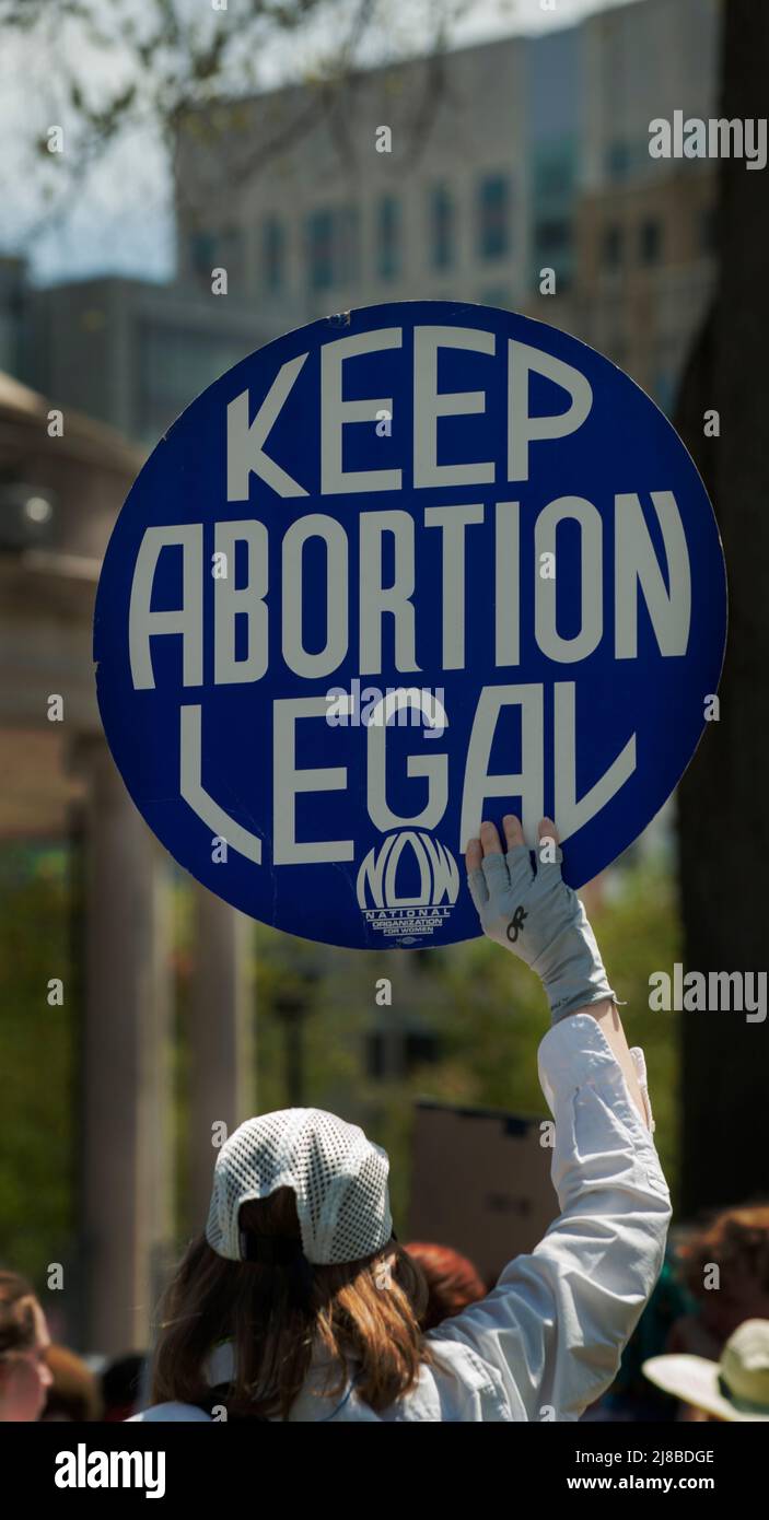 Boston, Massachusetts, USA. 14 May 2022.  ‘Bans Off Our Bodies’ Thousands attend one of the many Pro-Abortion rallies in the United States on a National Day of Protest in response to a leaked document written by current Supreme Court justice suggesting the repeal of the 1973 Roe v. Wade Supreme Court decision that legalized abortion in the United States.                                                                                                            Credit: Chuck Nacke / Alamy Live News Stock Photo