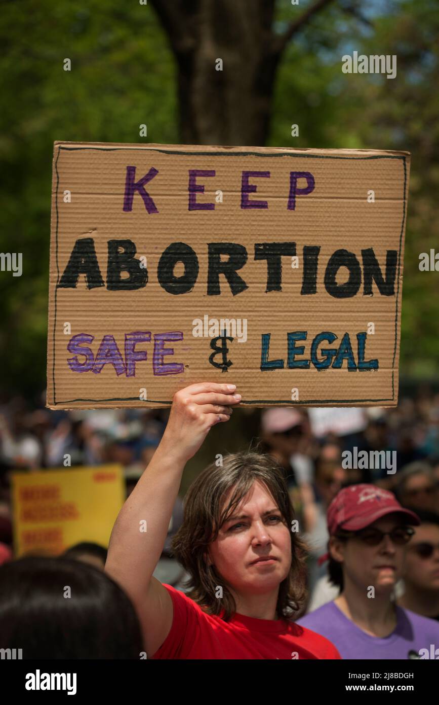 Boston, Massachusetts, USA. 14 May 2022.  ‘Bans Off Our Bodies’ Thousands attend one of the many Pro-Abortion rallies in the United States on a National Day of Protest in response to a leaked document written by current Supreme Court justice suggesting the repeal of the 1973 Roe v. Wade Supreme Court decision that legalized abortion in the United States.                                                                                                            Credit: Chuck Nacke / Alamy Live News Stock Photo