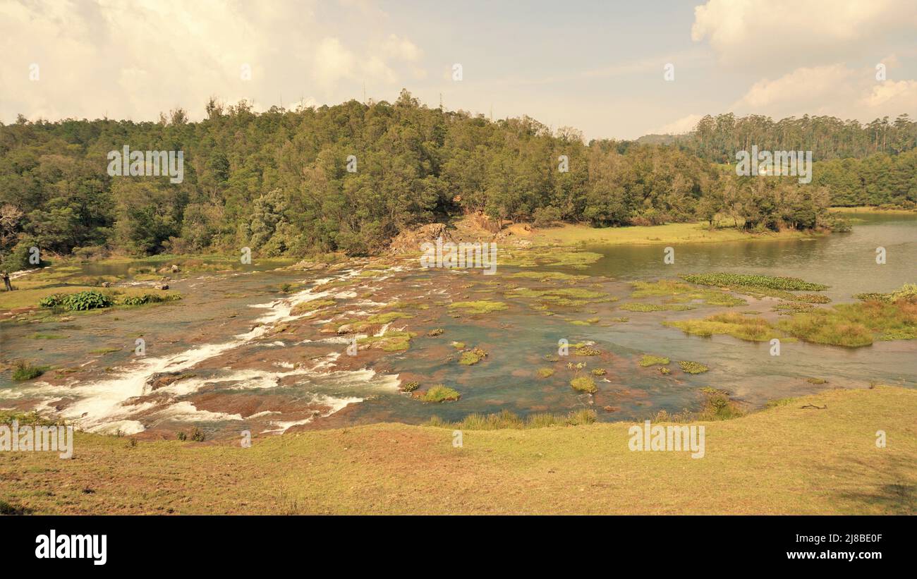 Beautiful scenic landscapes of Pykara falls,Ooty, Tamilnadu. Flowof ...