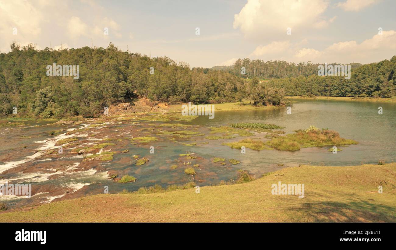 Beautiful scenic landscapes of Pykara falls,Ooty, Tamilnadu. Flowof ...