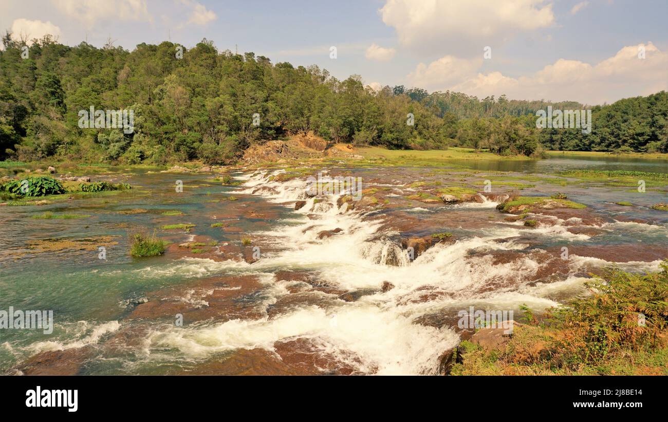 Beautiful scenic landscapes of Pykara falls,Ooty, Tamilnadu. Flowof ...