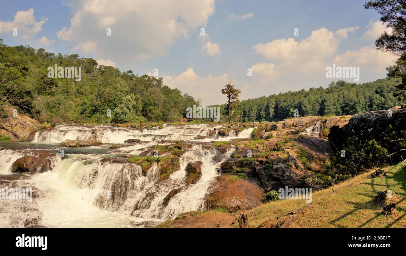 Beautiful scenic landscapes of Pykara falls,Ooty, Tamilnadu. Flowof ...