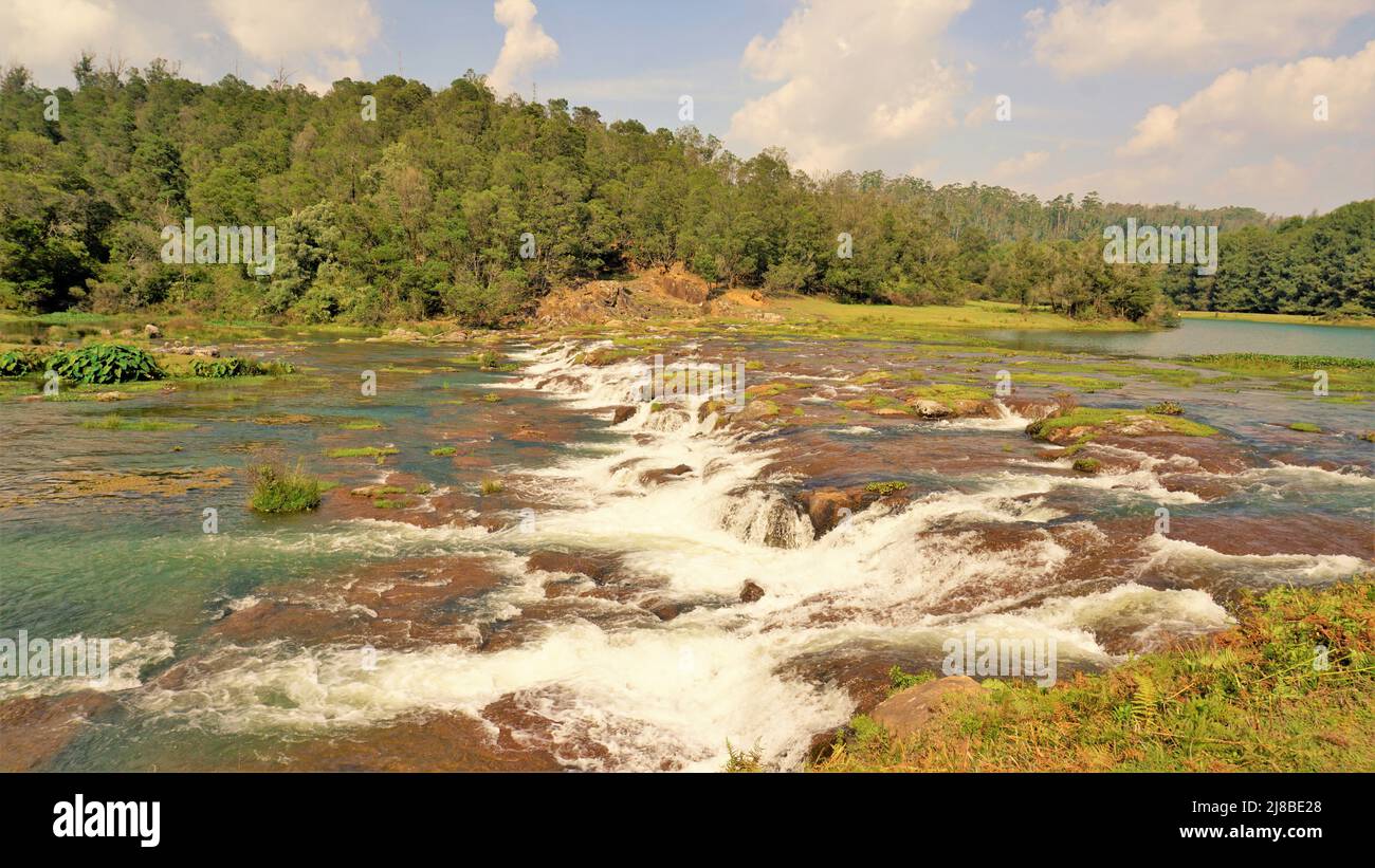 Beautiful scenic landscapes of Pykara falls,Ooty, Tamilnadu. Flowof ...