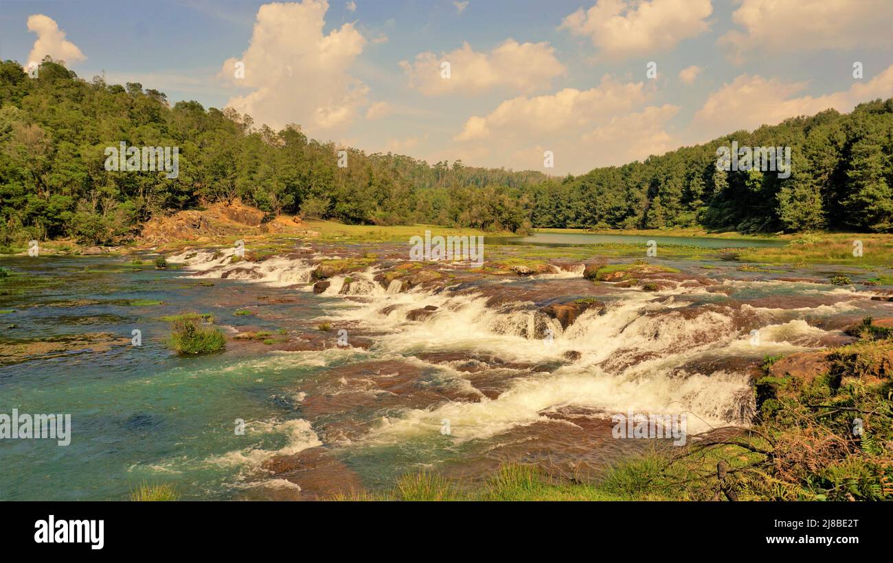 Beautiful scenic landscapes of Pykara falls,Ooty, Tamilnadu. Flowof ...
