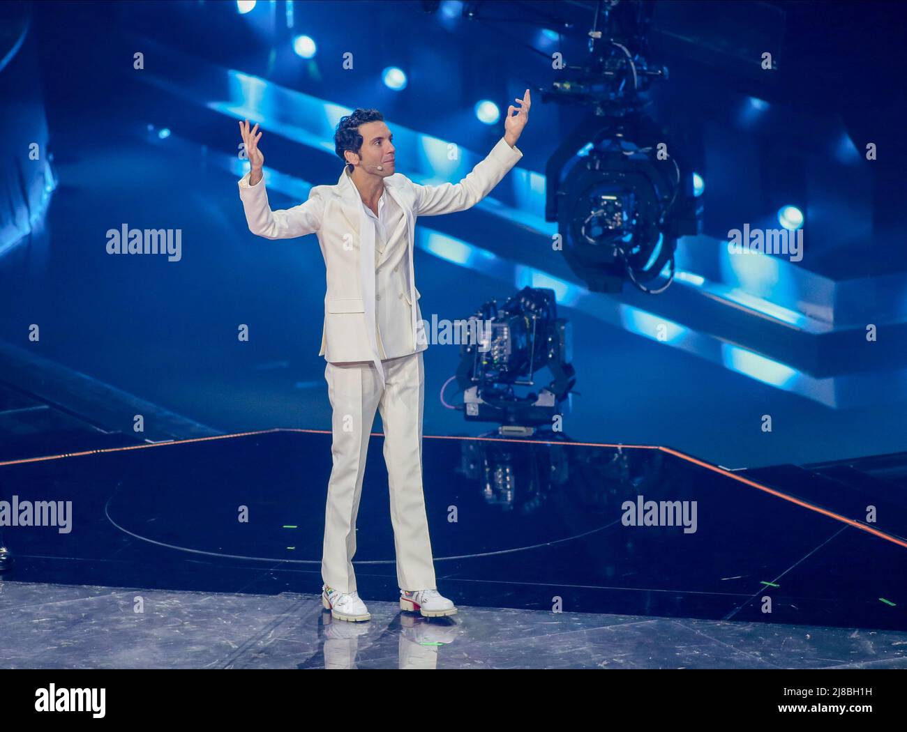 Mika during the Eurovision Song Contest Grand Final on 14 May 2022 at Pala Olimpico, Turin, Italy. Photo Nderim Kaceli Stock Photo