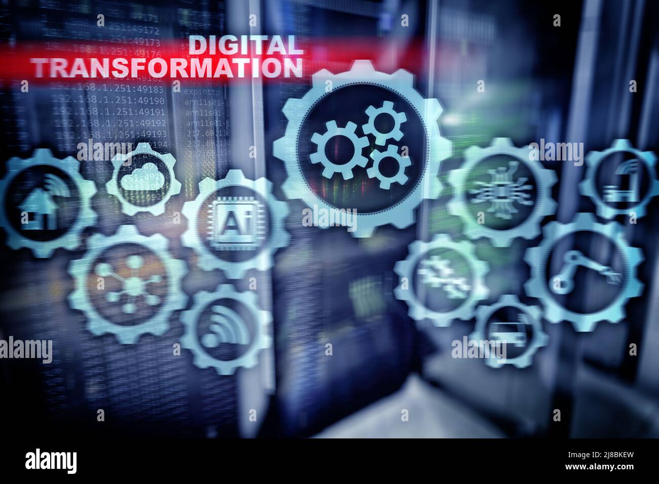 Digital transformation business processes and modern technology Stock ...