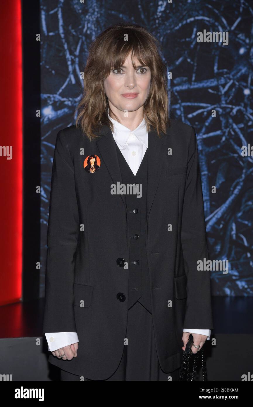 Winona Ryder attends Netflix's "Stranger Things" Season 4 New York Premiere at Netflix Brooklyn in New York, NY, May 14, 2022. (Photo by Anthony Behar/Sipa USA) Stock Photo