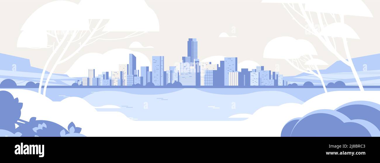 modern city view skyscraper cityscape background urban life horizontal ...