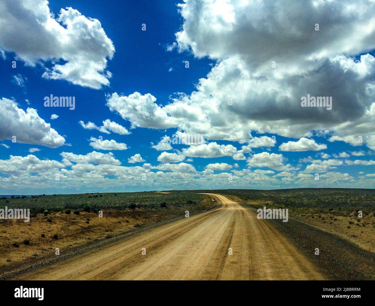 One of two roads into Chaco Canyon. Stock Photo