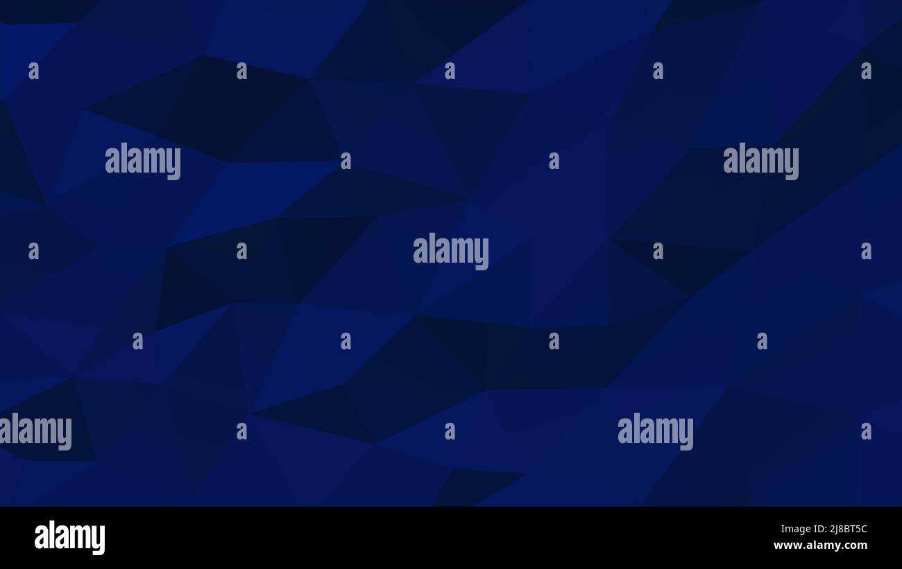Abstract dark blue low poly background. Triangle shapes design. Low Poly. Stock Photo
