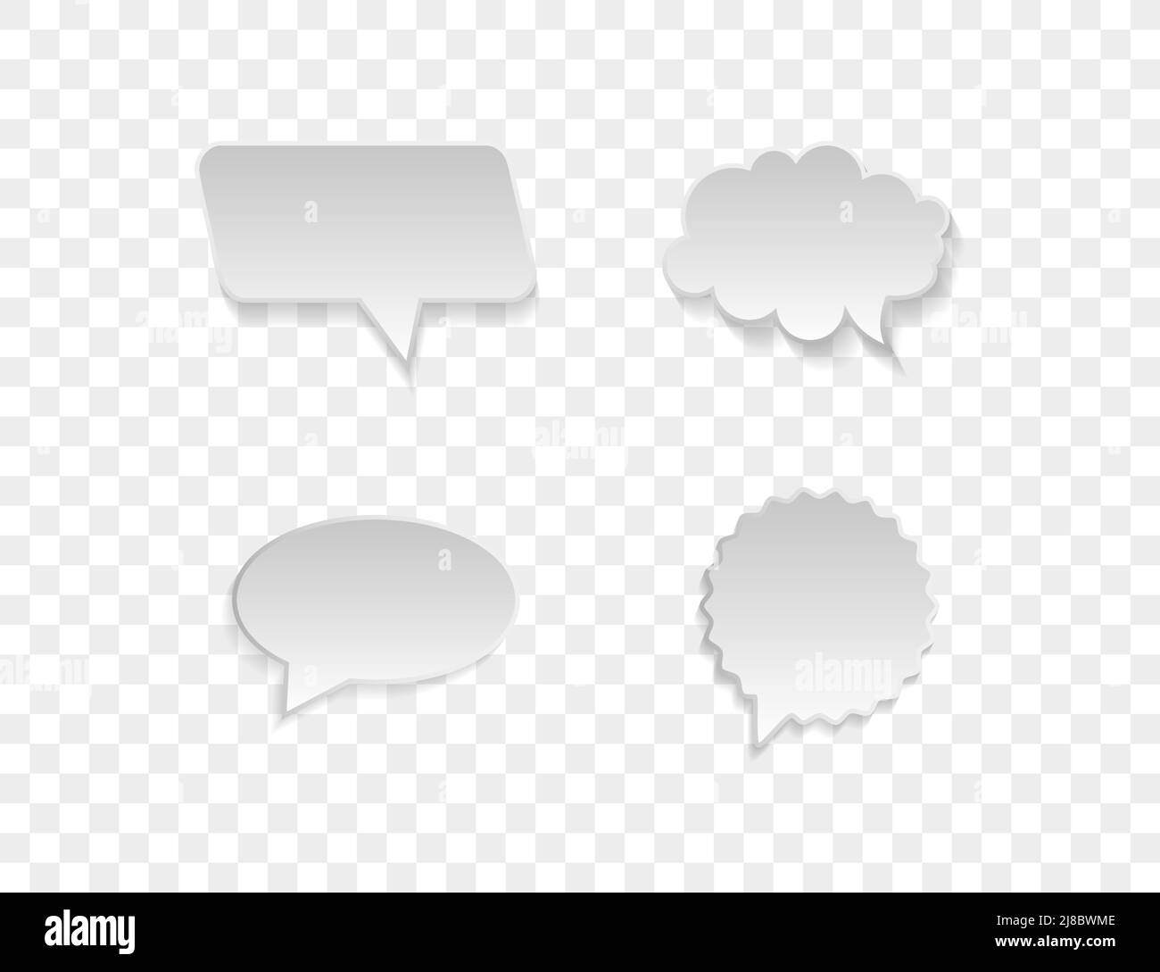 Speech Bubble set. Vector illustration. Flat design Stock Vector Image ...