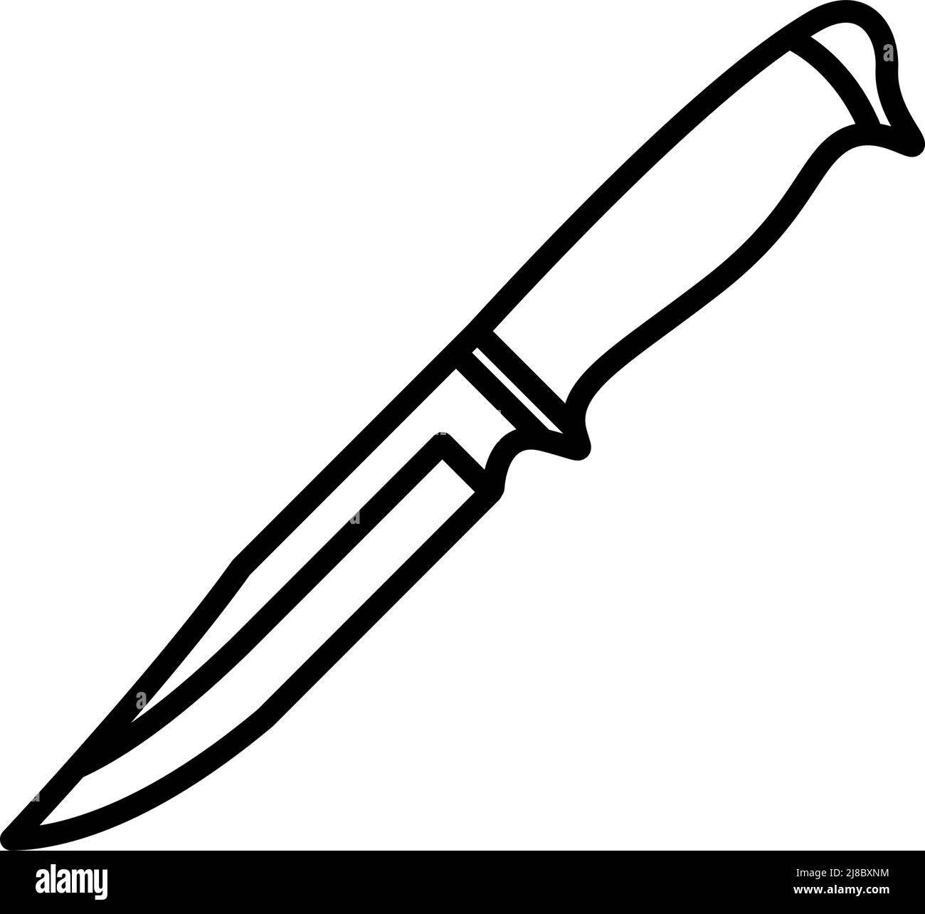 Knife Icon. Bold outline design with editable stroke width. Vector ...