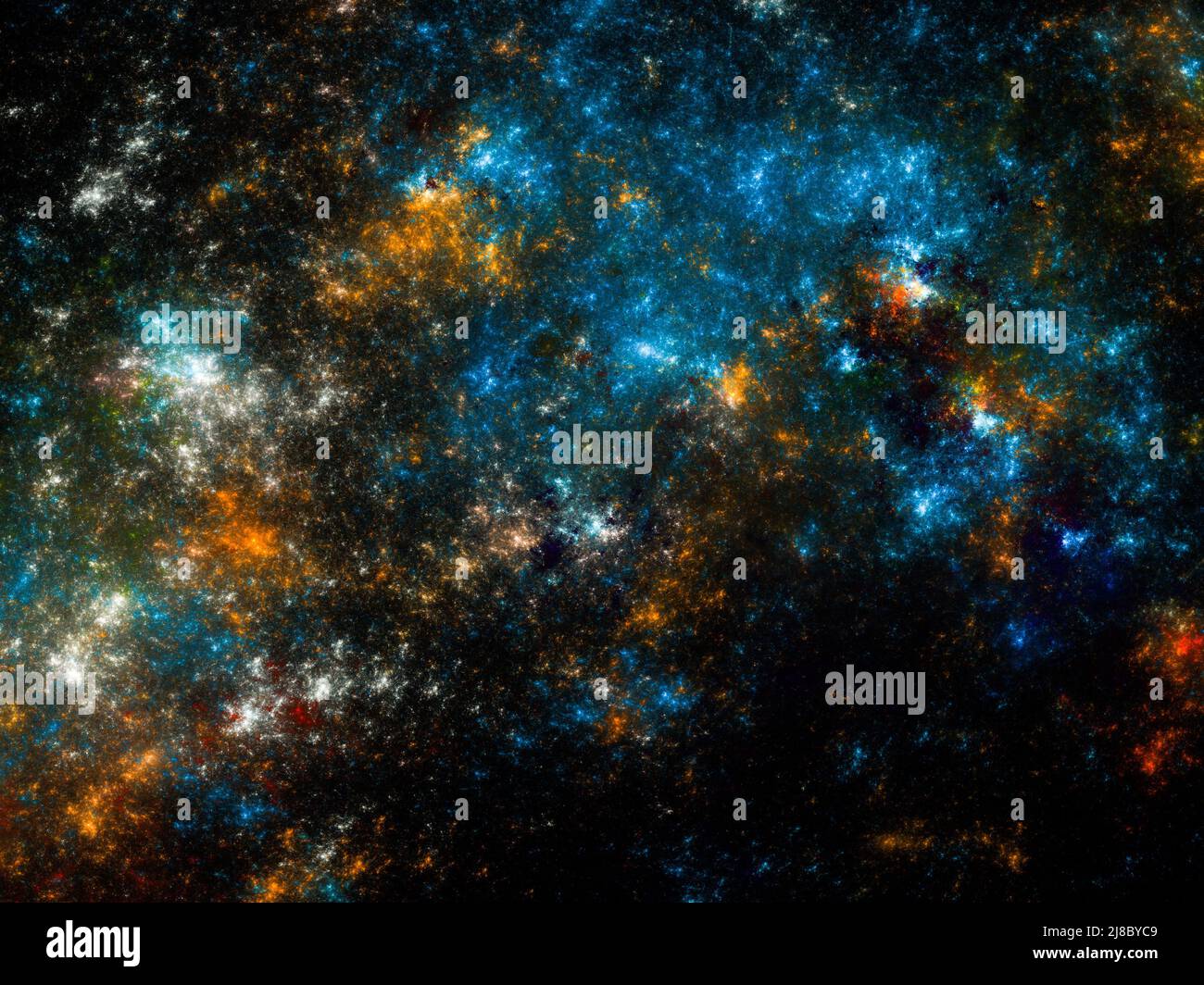 Abstract fractal art background, suggestive of astronomy and nebula ...