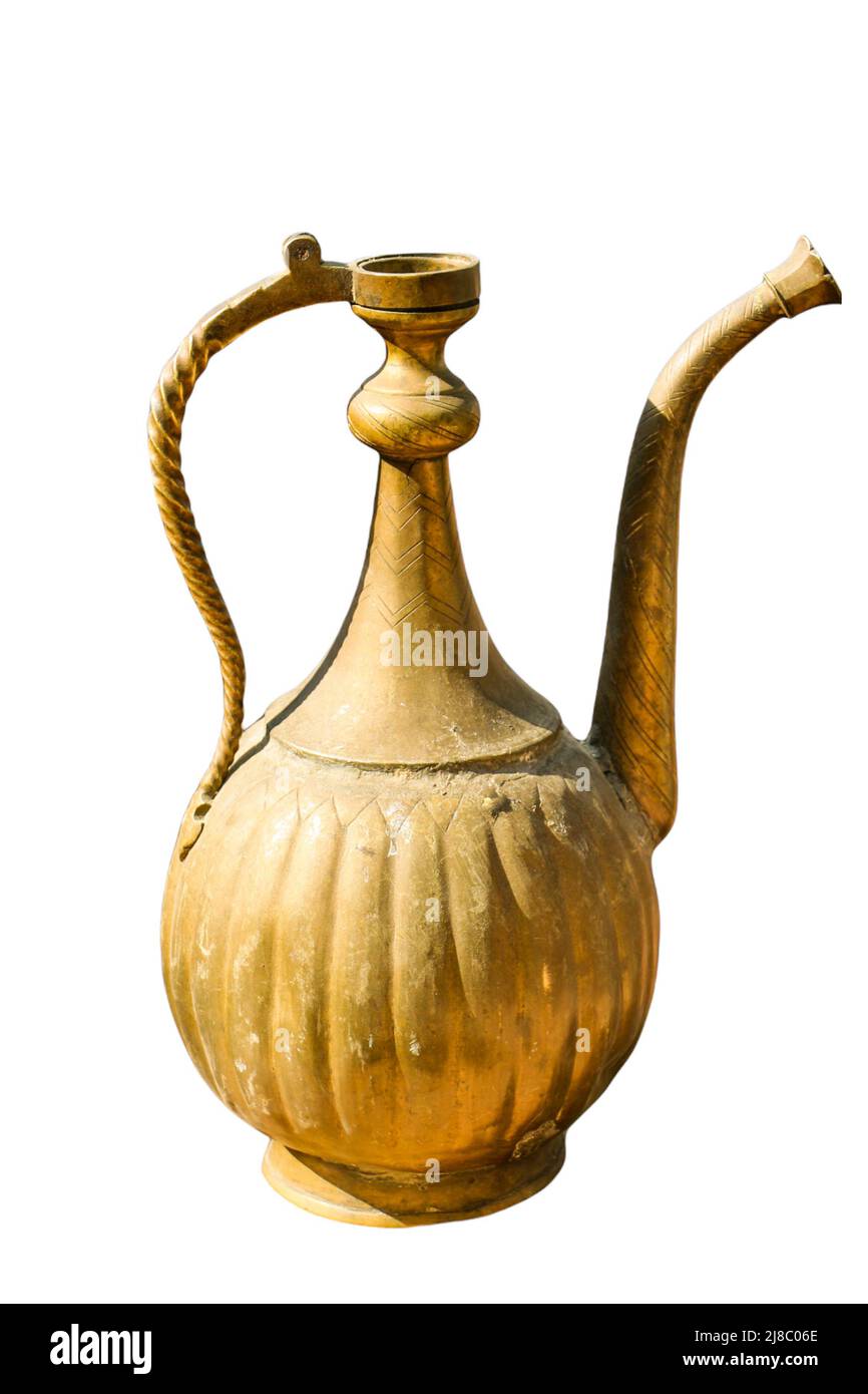 water jug . Old jug isolated on white background Stock Photo Alamy