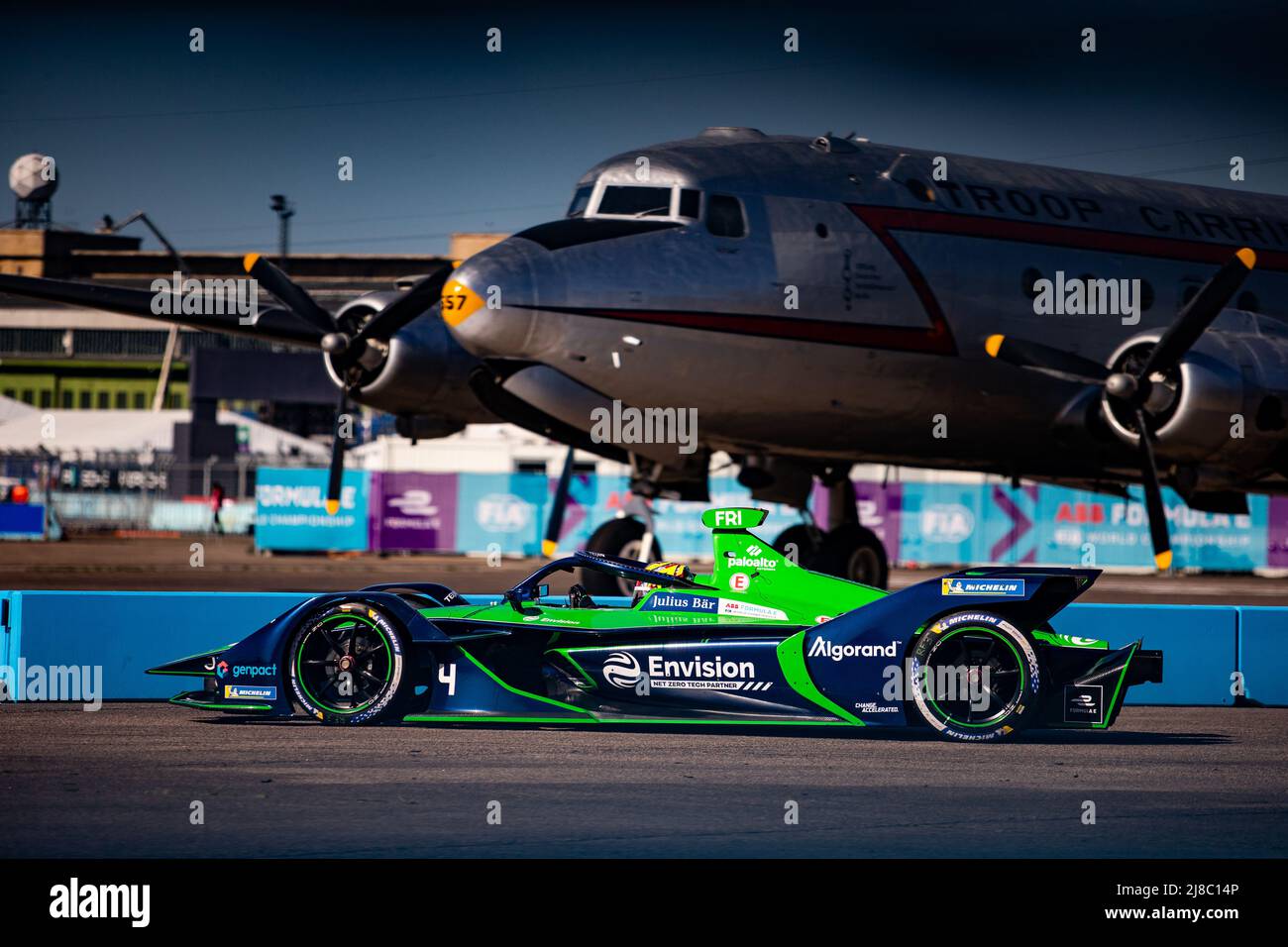 04 FRIJNS Robin (nld), Envision Racing, Audi e-tron FE07, action during the 2022 Berlin ePrix, 5th meeting of the 2021-22 ABB FIA Formula E World Championship, on the Tempelhof Airport Street Circuit from May 13 to 15, in Berlin - Photo: Joao Filipe/DPPI/LiveMedia Stock Photo