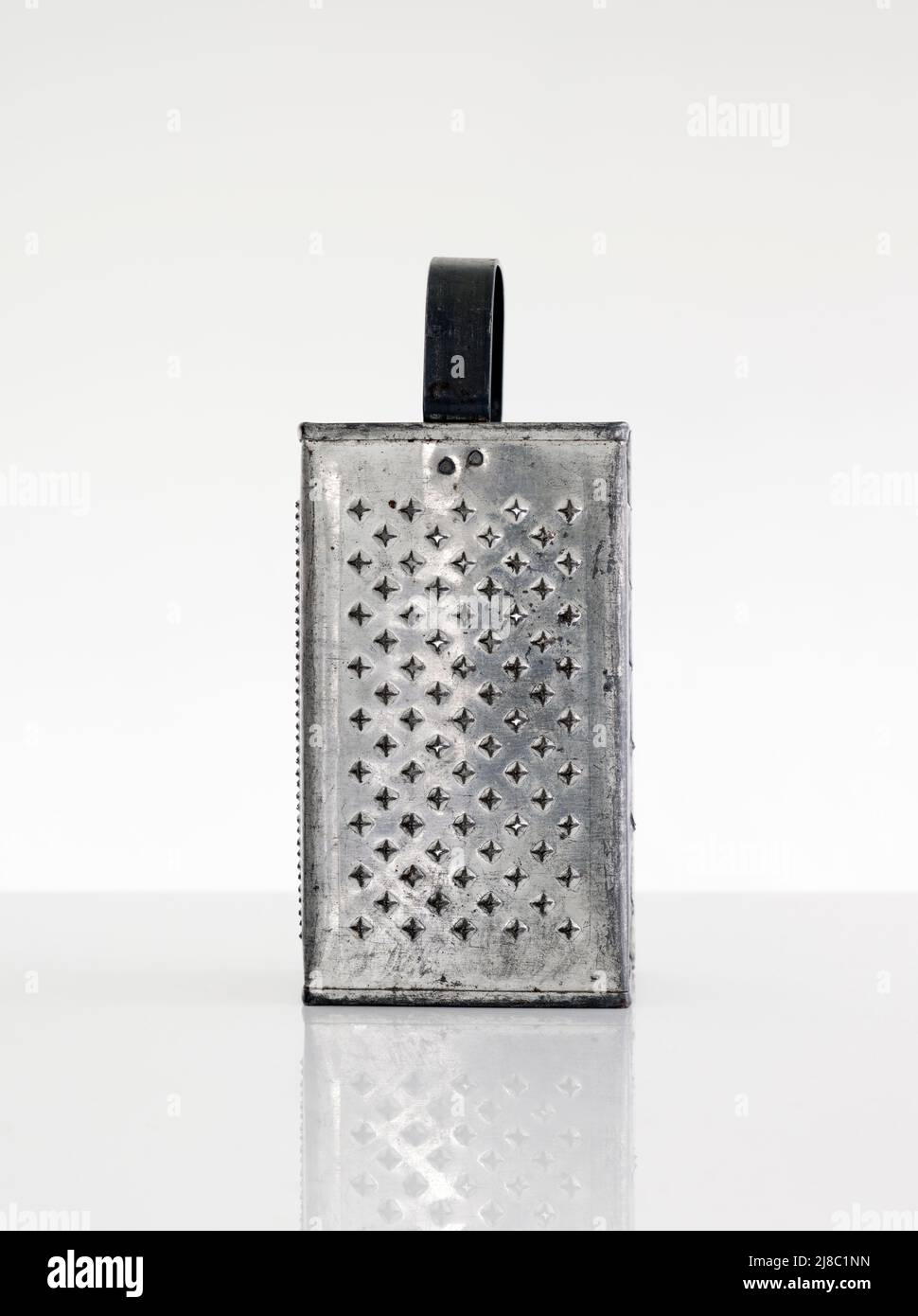 Old Used Kitchen Box Grater Stock Photo