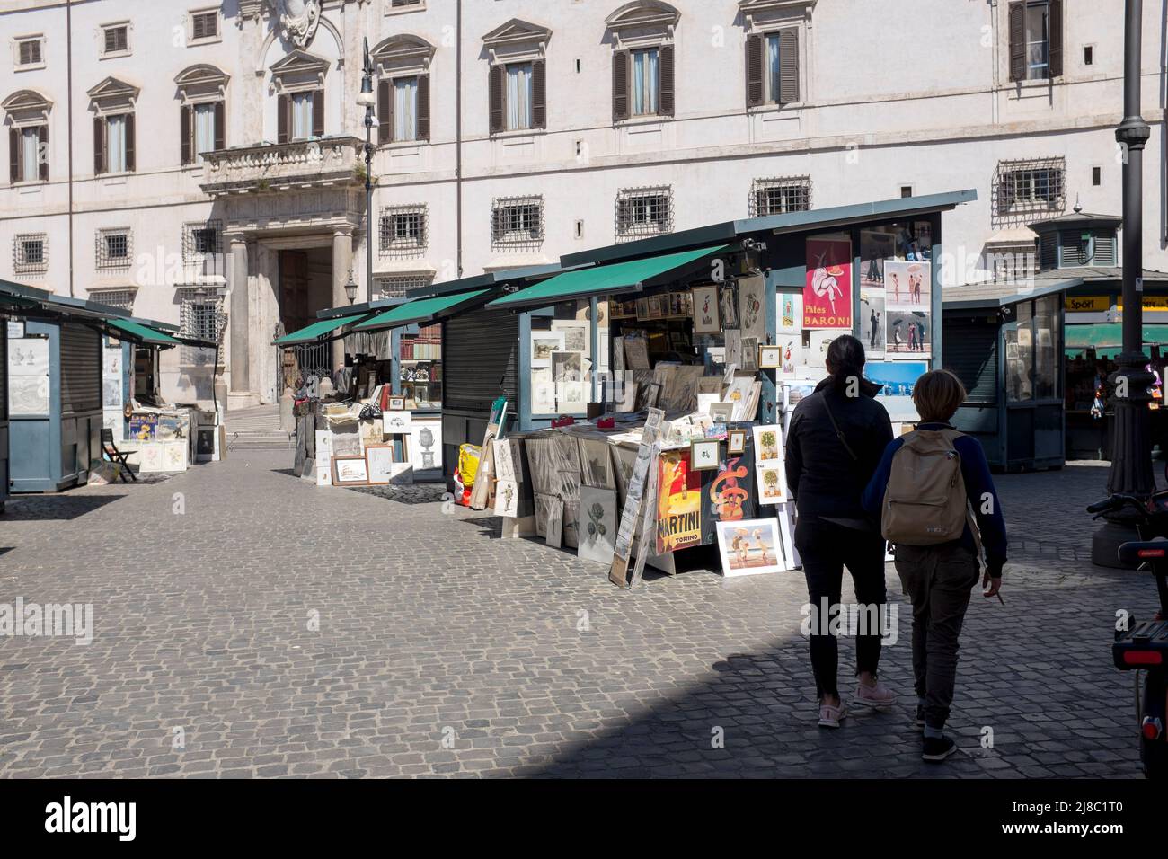 Piazza Borghese Rome Italy Stock Photo