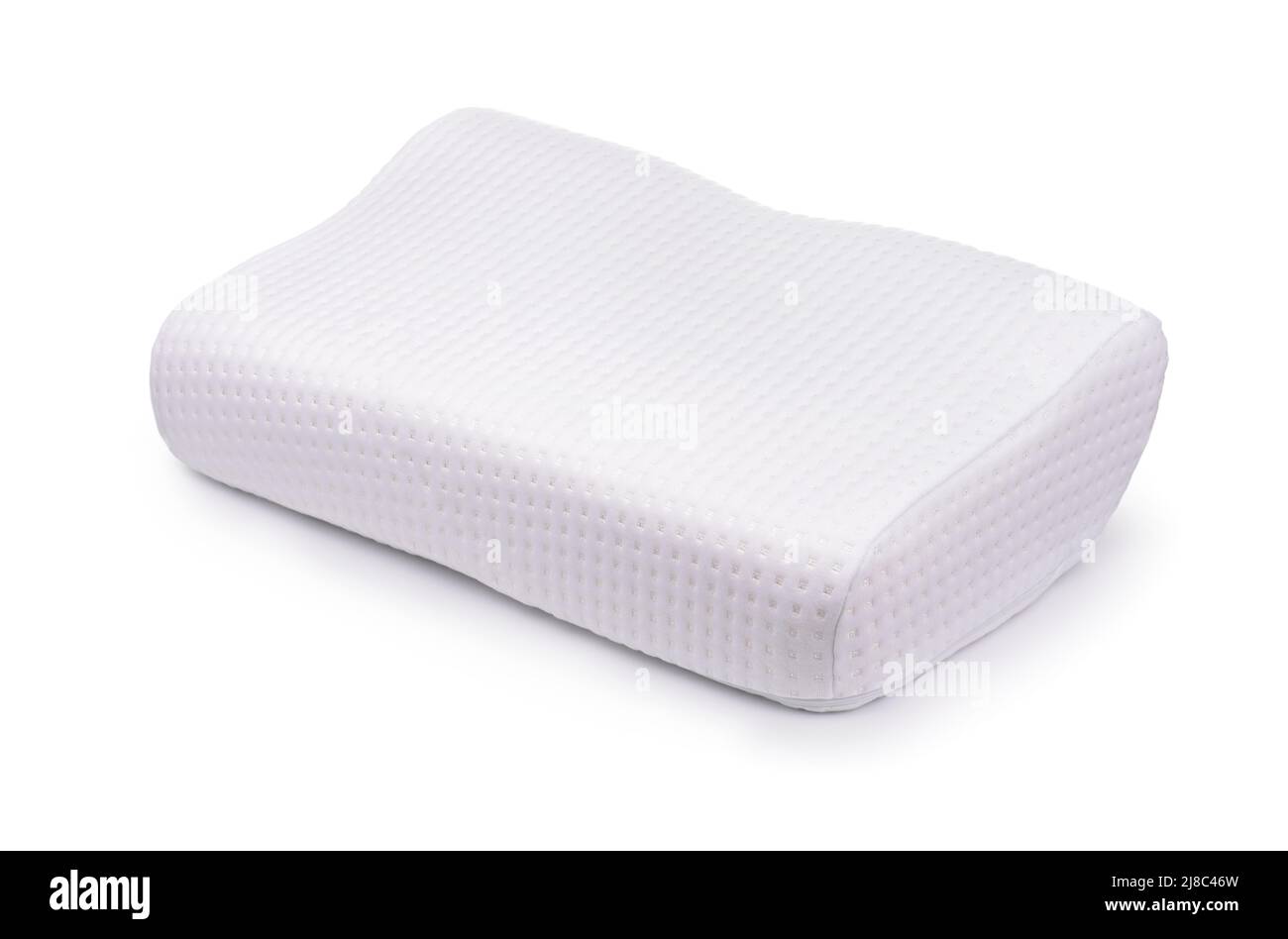 Orthopedic memory foam pillow isolated on white Stock Photo