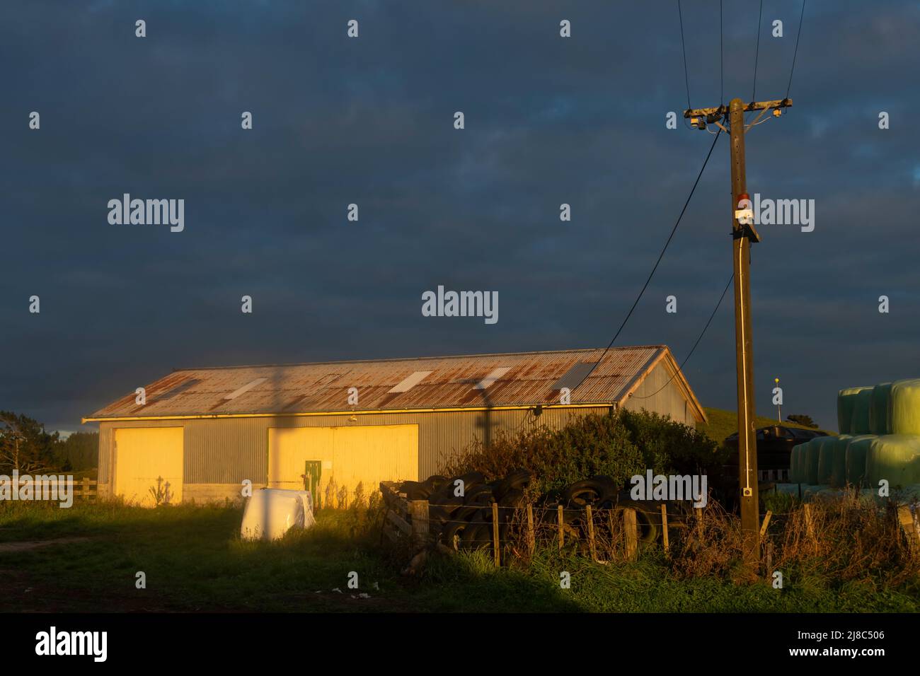Barn near Waverly, South Taranaki, North Island, New Zealand Stock Photo Alamy