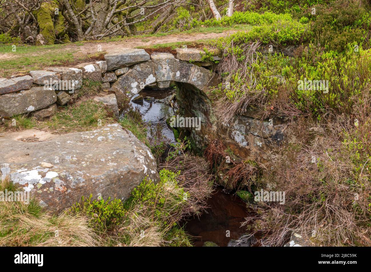 Small bridge over Great Hograh Beck in Baysdale, North Yorkshire Stock Photo
