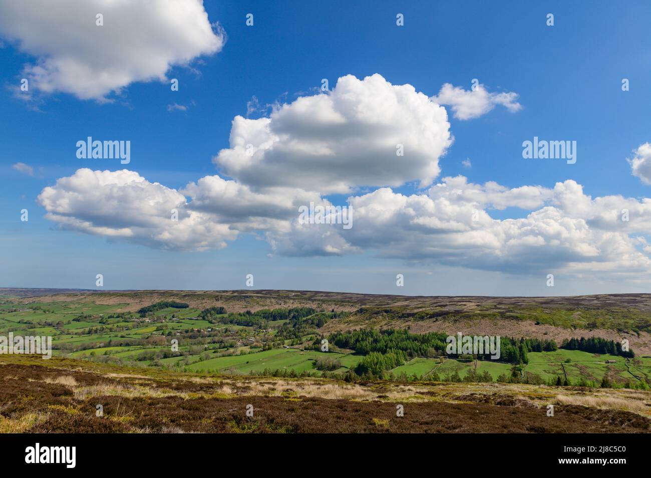 Danby Dale from Danby High Moor, North York Moors National Park Stock ...