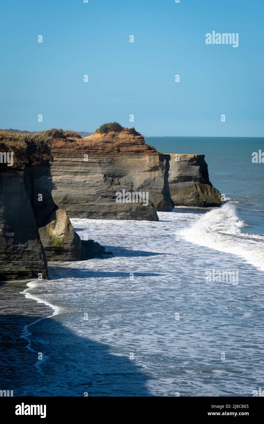 Coastal cliffs at Waverly Beach, South Taranaki, North Island, New