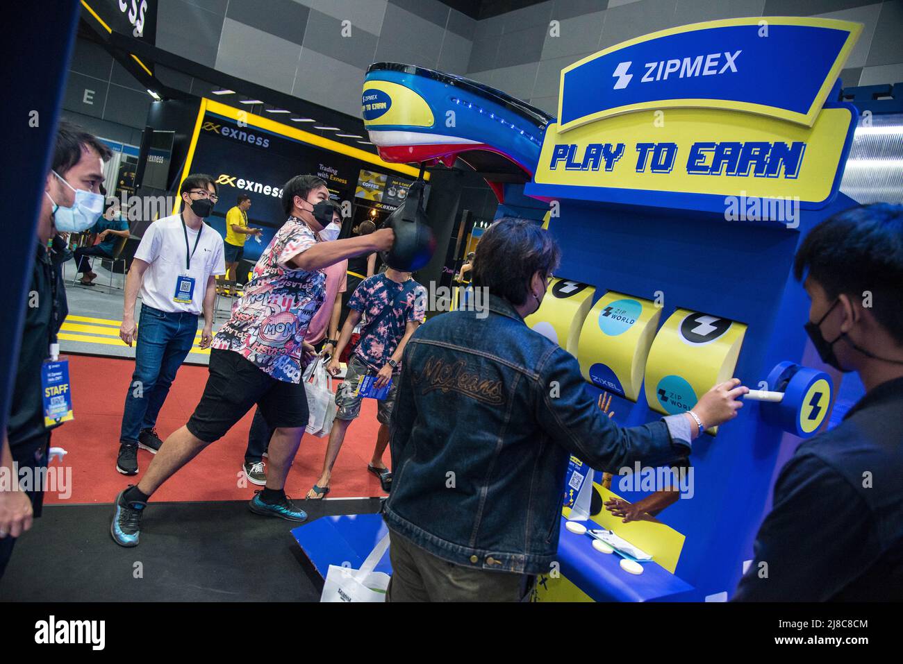 Visitor seen playing games at the 