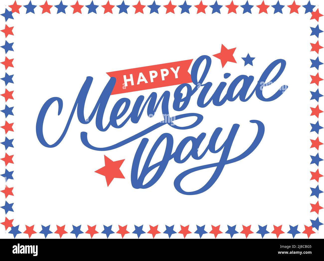 Happy Memorial Day - Stars and Stripes Stock Vector Image & Art - Alamy