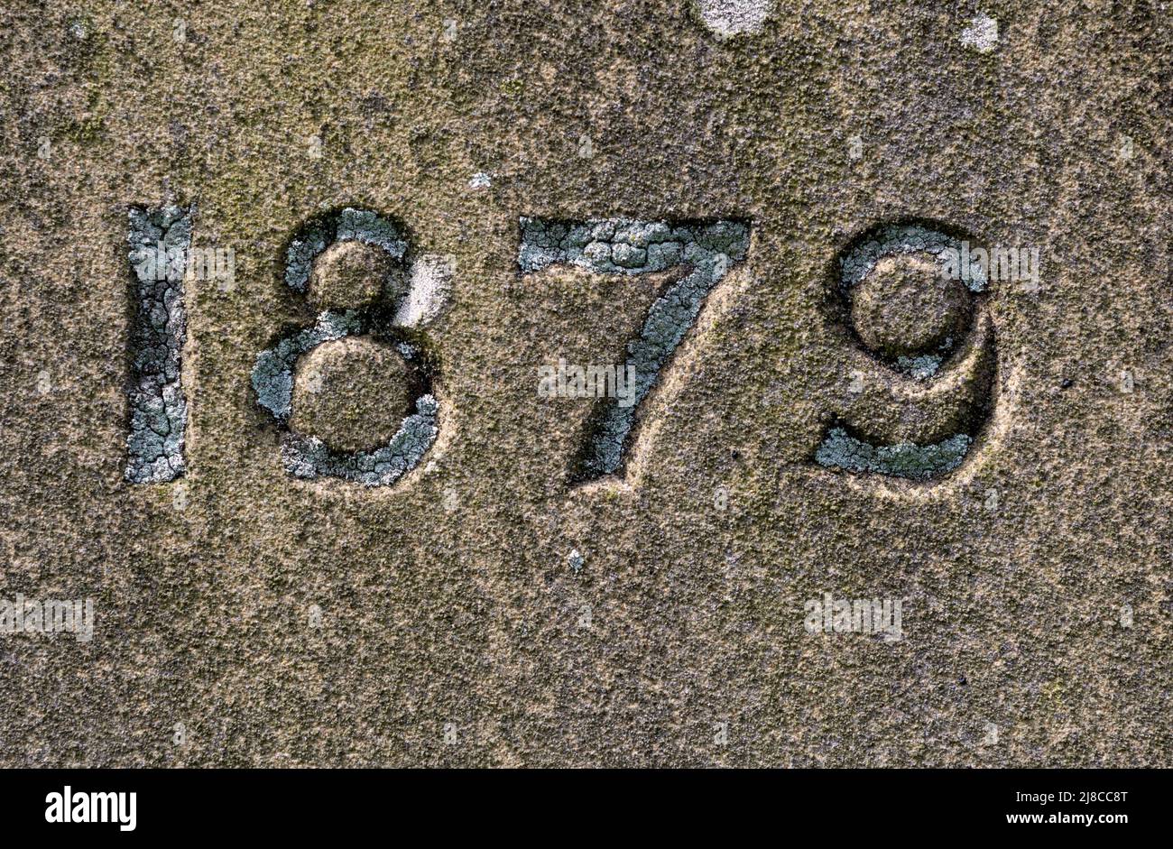 1879 date on a gravestone Stock Photo
