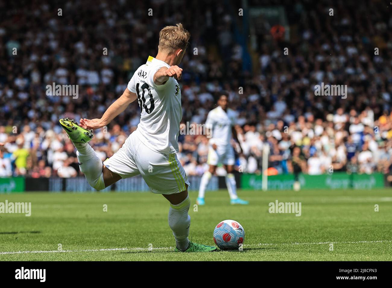 Joe Gelhardt #30 of Leeds United shoots on goal, missed chance Stock Photo