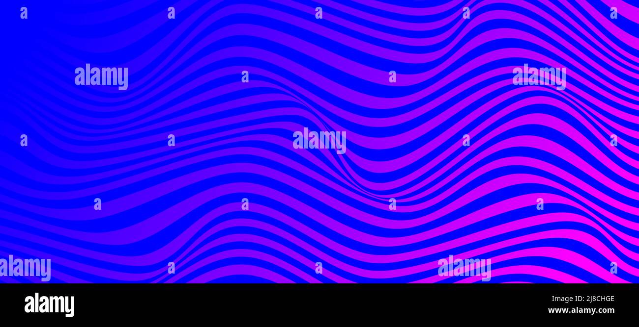 Distorted 3D Lnes background. Abstract Lines Background. Vector Optical Ilusion Stock Vector