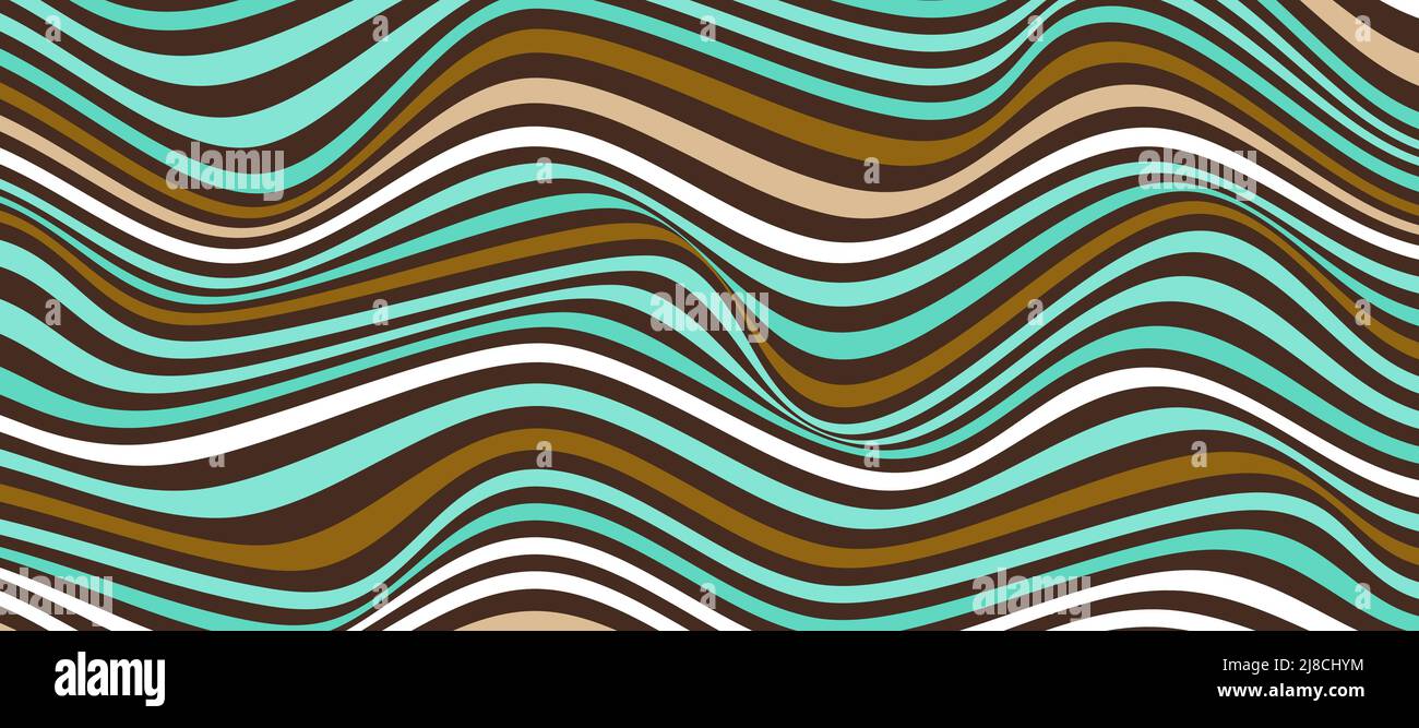 Distorted 3D Lnes background. Abstract  Lines Background. Vector Optical Ilusion Stock Vector